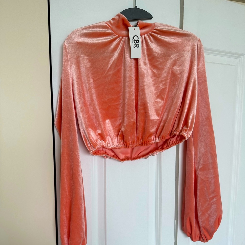 Velour crop top